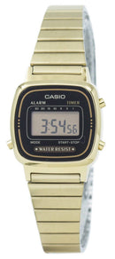 Casio Digital Stainless Steel Alarm Timer LA670WGA-1DF LA670WGA-1 Women's Watch