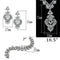 Body Jewelry LO1447 Rhodium Brass Jewelry Sets with AAA Grade CZ