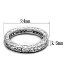 Cubic Zirconia Rings LO3558 Rhodium Brass Ring with AAA Grade CZ