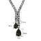 Charm Necklace LO3690 Ruthenium Brass Necklace with Synthetic