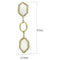 Gold Drop Earrings LO3692 Gold & Brush Brass Earrings with Synthetic