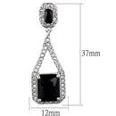 Earrings For Girls LO3758 Rhodium Brass Earrings with AAA Grade CZ