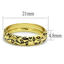 Gold Ring For Women LO4106 Gold Brass Ring with Epoxy in Jet