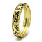 Gold Ring For Women LO4106 Gold Brass Ring with Epoxy in Jet