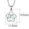 Chain Necklace LO4143 Rhodium Brass Chain Pendant with AAA Grade CZ