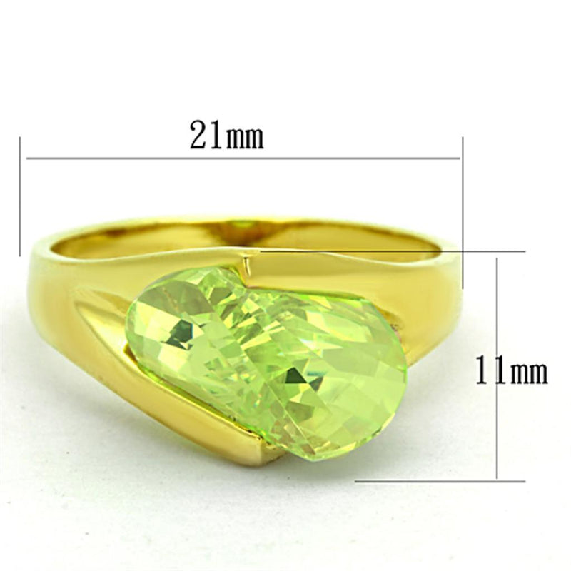 Gold Plated Rings LOS647 Gold 925 Sterling Silver Ring with AAA Grade CZ