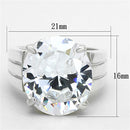 Silver Wedding Rings LOS675 Silver 925 Sterling Silver Ring with CZ