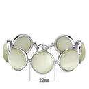 Silver Bracelet LOS762 - 925 Sterling Silver Bracelet with Synthetic