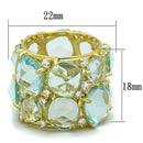 Gold Plated Rings LOS766 Gold 925 Sterling Silver Ring with Synthetic