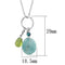 Silver Chain Necklace LOS797 Silver 925 Sterling Silver Necklace with Synthetic