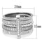 Silver Wedding Rings LOS814 Rhodium 925 Sterling Silver Ring with CZ