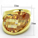 Gold Plated Rings LOS824 Gold 925 Sterling Silver Ring with AAA Grade CZ