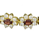 Gold Bracelet LOS842 Gold 925 Sterling Silver Bracelet with CZ in Garnet