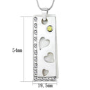 Sterling Silver Necklace LOS858 Silver 925 Sterling Silver Necklace with Precious Stone