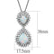 Silver Pendant Necklace LOS878 Rhodium 925 Sterling Silver Chain Pendant