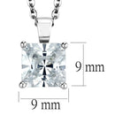 Silver Pendant Necklace LOS895 Rhodium 925 Sterling Silver Chain Pendant