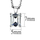 Silver Pendant Necklace LOS896 Rhodium 925 Sterling Silver Chain Pendant