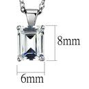 Silver Pendant Necklace LOS897 Rhodium 925 Sterling Silver Chain Pendant