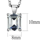 Silver Pendant LOS898 Rhodium 925 Sterling Silver Chain Pendant with CZ