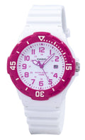 Casio Analog Hot Pink White Dial LRW-200H-4BVDF LRW200H-4BVDF Women's Watch