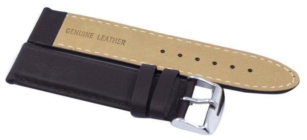 Dark Brown Ratio Brand Leather Strap 22mm