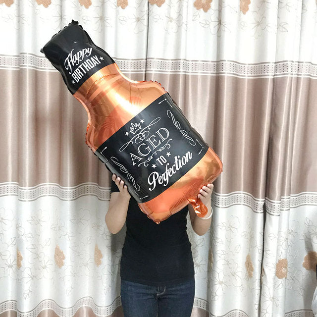 Large Helium Foil Balloon Whisky Beer Balloon Wedding Birthday Party Decorations Adult Kids Baby Ballons Event Party Air Globos