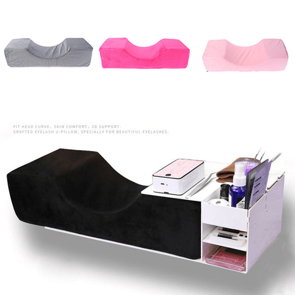 Lash Pillow Neck Support Eyelash Pillow Soft Grafting Eyelashes Memory Foam Eyelash Extension Pillow Makeup Salon With Pocket