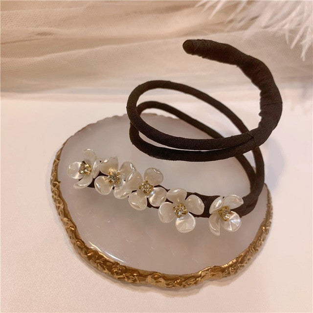 MISANANRYNE Flower Wedding Bridal Rhinestone Head Artifact  Flower Hair Bud Tied Half Ball Pins Clips Women Hair Accessory