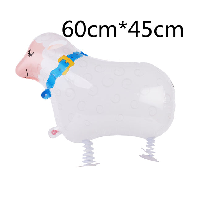 Mixed Walking Helium Balloon Cute Cat Dog Pet Dinosaur  Birthday Party Baby Shower Decoration  Children Toy