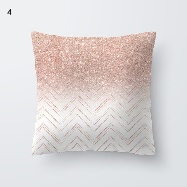 Nordic Style Geometric Printed Cushion Cover Polyester Throw Pillow Cases for Sofa Car Black Home Decorative Pillowcase 45*45cm