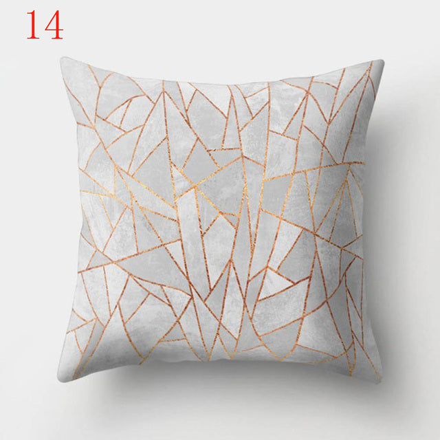 Nordic Style Geometric Printed Cushion Cover Polyester Throw Pillow Cases for Sofa Car Black Home Decorative Pillowcase 45*45cm