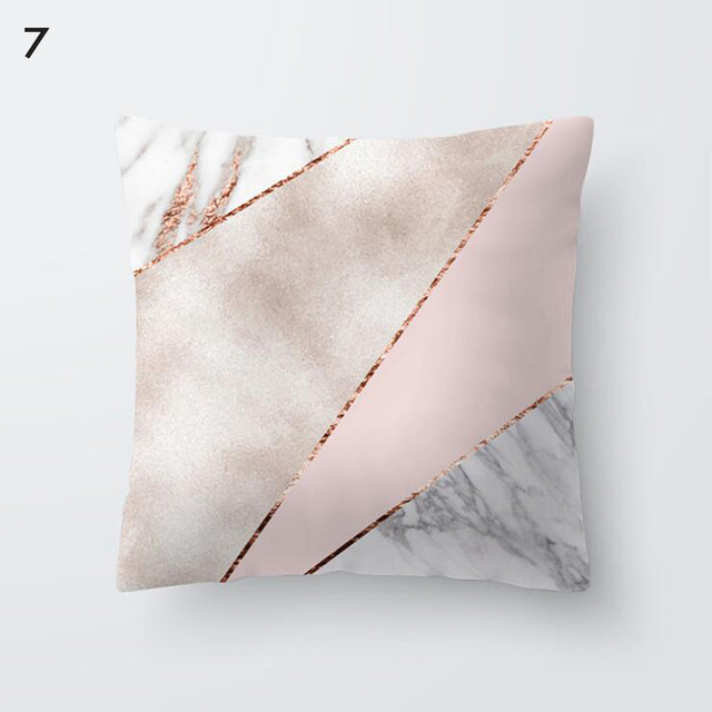 Nordic Style Geometric Printed Cushion Cover Polyester Throw Pillow Cases for Sofa Car Black Home Decorative Pillowcase 45*45cm