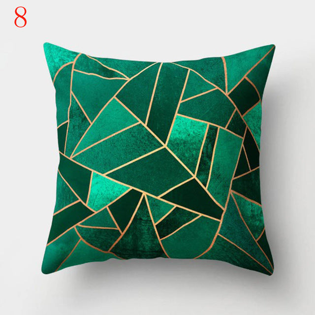 Nordic Style Geometric Printed Cushion Cover Polyester Throw Pillow Cases for Sofa Car Black Home Decorative Pillowcase 45*45cm