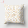 Nordic Style Geometric Printed Cushion Cover Polyester Throw Pillow Cases for Sofa Car Black Home Decorative Pillowcase 45*45cm