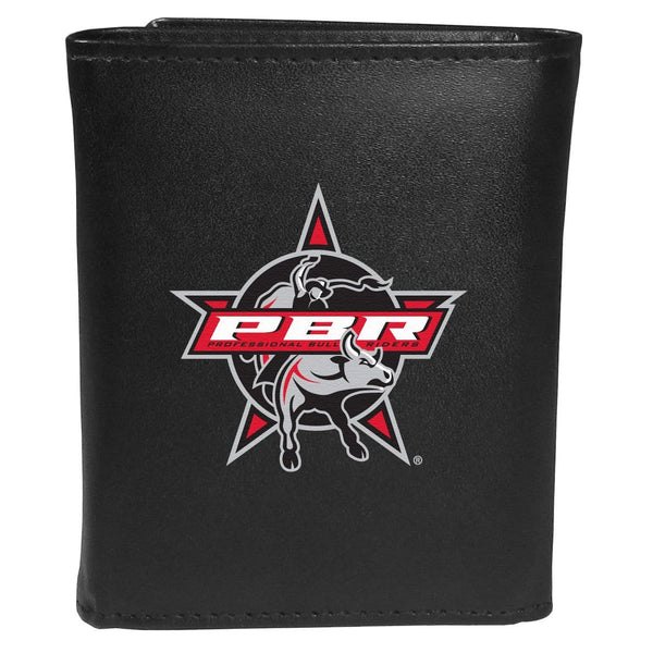 PBR Leather Tri-fold Wallet, Large Logo