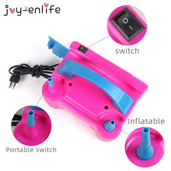 Portable High Voltage Double Hole AC EU Inflatable Electric Pump Balloon Air Balloon Pump Inflator Pump Portable Air Blower