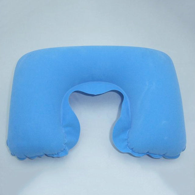 Portable Inflatable U Shape Neck Comfortable Pillow Office Air Cushion Airplane Driving Nap Support Head Rest Travel Pillow