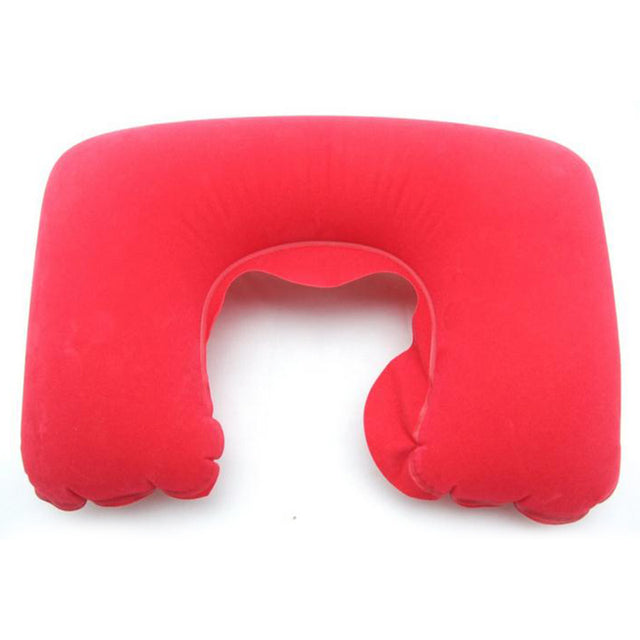 Portable Inflatable U Shape Neck Comfortable Pillow Office Air Cushion Airplane Driving Nap Support Head Rest Travel Pillow