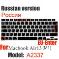 Russian silicone Keyboard Cover Protector for Macbook air13/12 /15/16pro touchbar A1706/A1466A1708/A1990/A1398/A2289/A1932/A2141