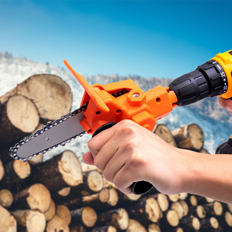 Portable Conversion Head Kits Electric Drill to Electric Chain Saw Adapter Attachment Woodworking Pruning Tools for Garden