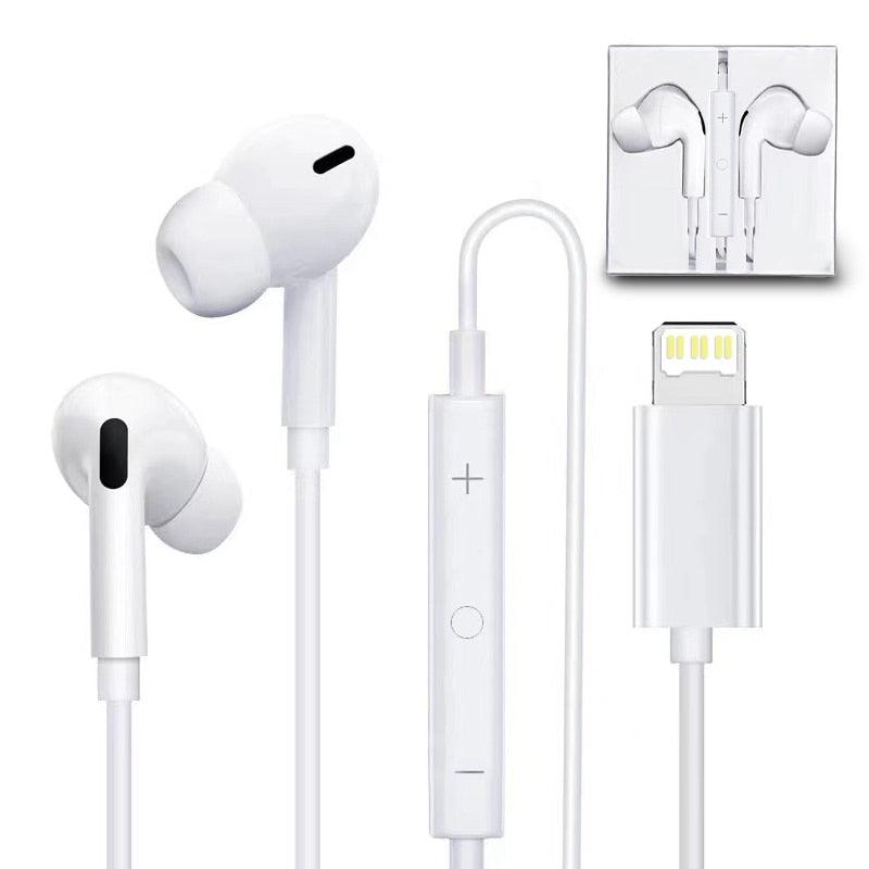 In Ear Headphones Wired for Iphone Lightning Earphones for Iphone 12 11 pro 8 7 Plus X XS MAX XR iPod Wired Earbuds with Mic