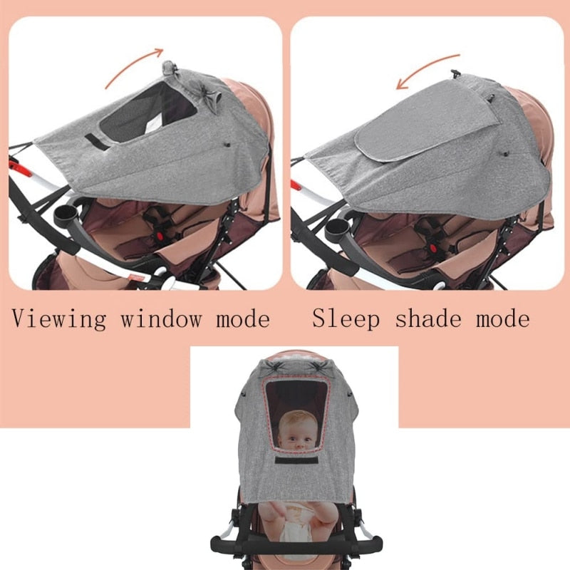 Universal Baby Stroller Accessories Sun Shade Cover UV Protection Sunshade Carriage Canopy Cover for Pram BabyCar Seat Sun Visor