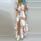 Women Boho Shirt Dress Summer Turn-down Collar Single Breasted Button Irregular Long Dress Female Sexy Letter Print Maxi Dresses