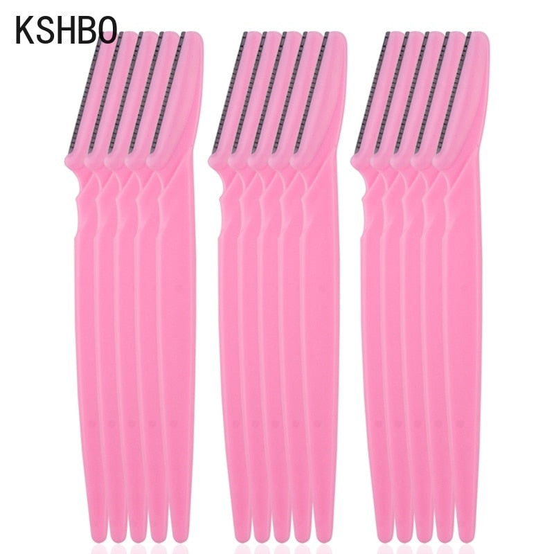3/10/15 Pcs Professional Trimmer Safe Blade Shaping Knife Eyebrow Blades Face Hair Removal Scraper Shaver Makeup Beauty Tools