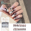 Fake Nails Art Nail Tips Press on False with Designs Set Full Cover Artificial Short Packaging Kiss Display Clear Tipsy Stick
