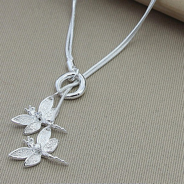 1pcs Korean Style Blue Crystal Moon Cat 925 Sterling Silver Jewelry Temperament Personality Clavicle Chain Necklaces