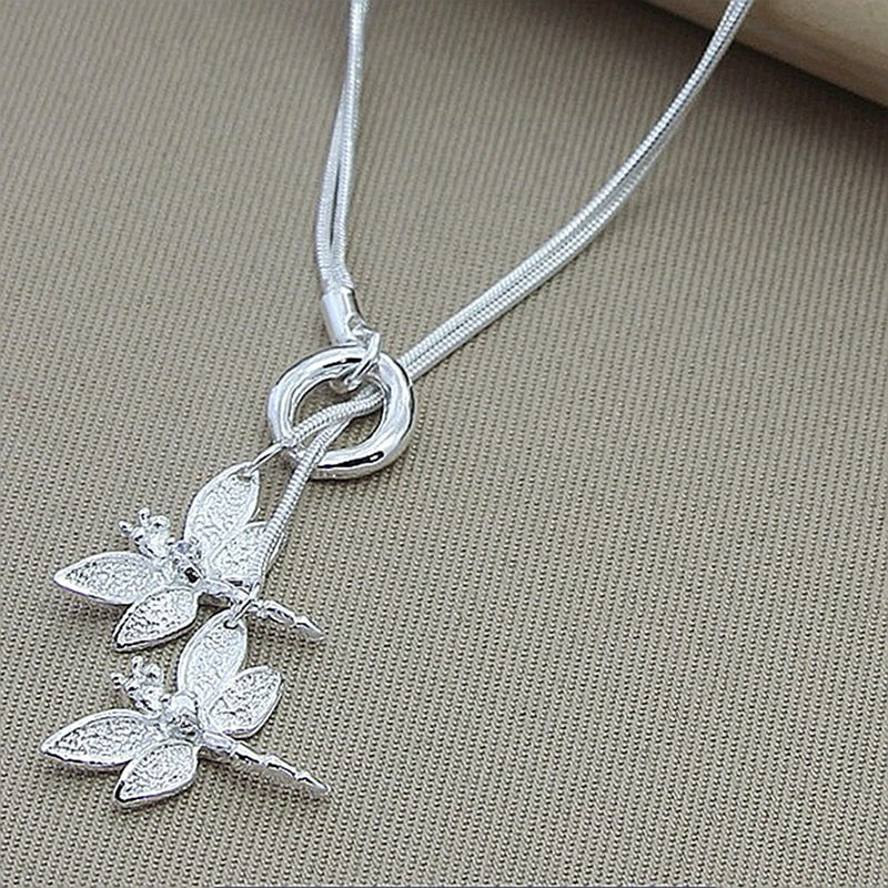 1pcs Korean Style Blue Crystal Moon Cat 925 Sterling Silver Jewelry Temperament Personality Clavicle Chain Necklaces