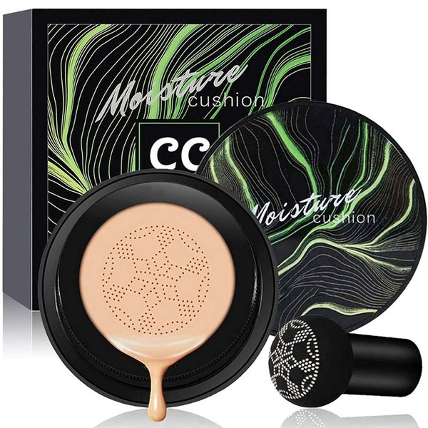 Korean Mushroom Head BB Air Cushion Foundation Brighten Face Base Tone CC Cream Concealer Waterproof Whitening Makeup Cosmetics