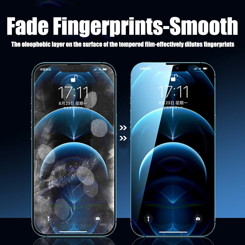 4PCS Tempered Glass For iPhone 11 12 13 14 Pro MAX XR X XS Max Screen Protector on For iPhone 12 11 13 14 Mini 7 8 6 Plus Glass