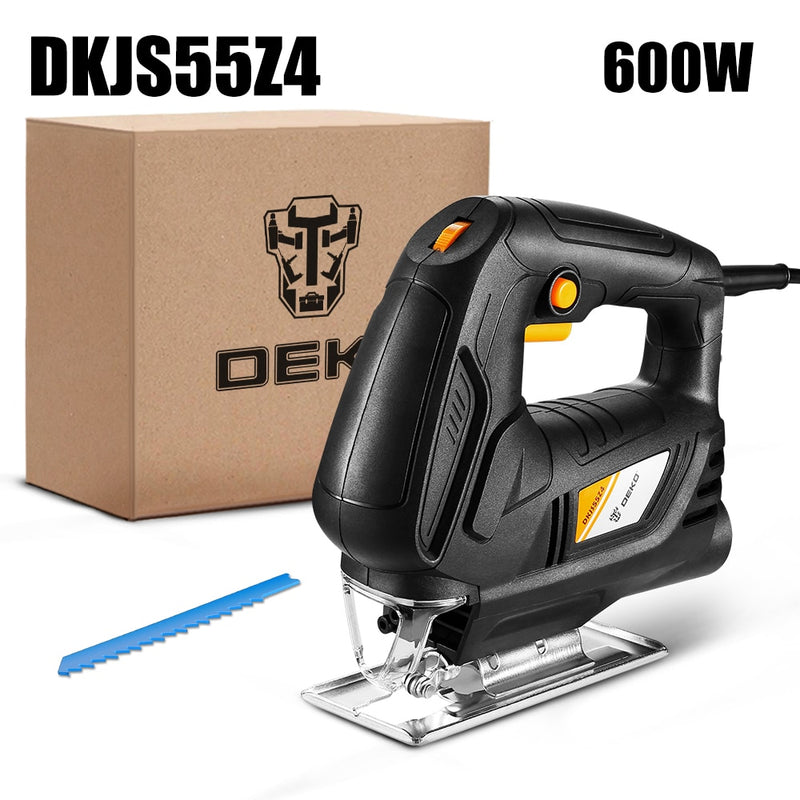 DEKO 220V JigSaw for Home DIY 3000rpm Variable Speed Electric Saw with Piece Blades Accessories 600W/750W/1000W Power Tool